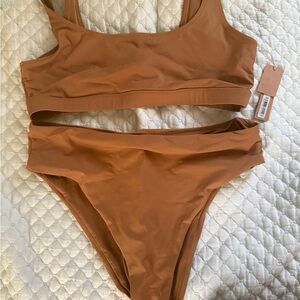 SKIMS Tan Minimalist Bikini Set